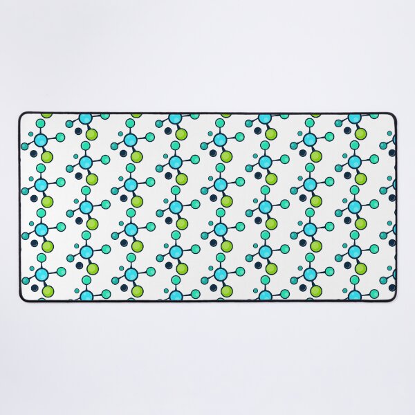Item preview, Blue green molecules science pattern designed and sold by MoPaws.