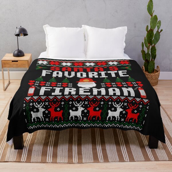 Item preview, Christmas Santas Favorite Fireman Firefighter Ugly Sweater designed and sold by Oscar123412.