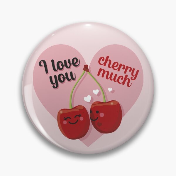 Item preview, I Love You Cherry Much - Valentine's Cherries designed and sold by VicEllisArt.