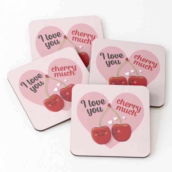 Item preview, I Love You Cherry Much - Valentine's Cherries designed and sold by VicEllisArt.
