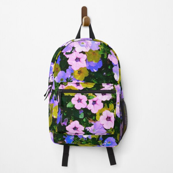 Item preview, Blooming Small Multicolored Pink, Light Blue and Yellow Petunia designed and sold by IraNiva.