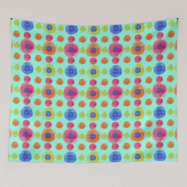 Item preview, octagon flowers l designed and sold by alexbairdart.