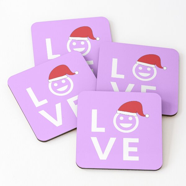 Item preview, Smiley Santa Hat in Love Text Typography designed and sold by RKMR.