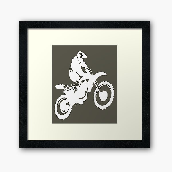 Moto X Dirt Bike Monotone Vector Art - Black Kids T-Shirt for Sale by  taiche