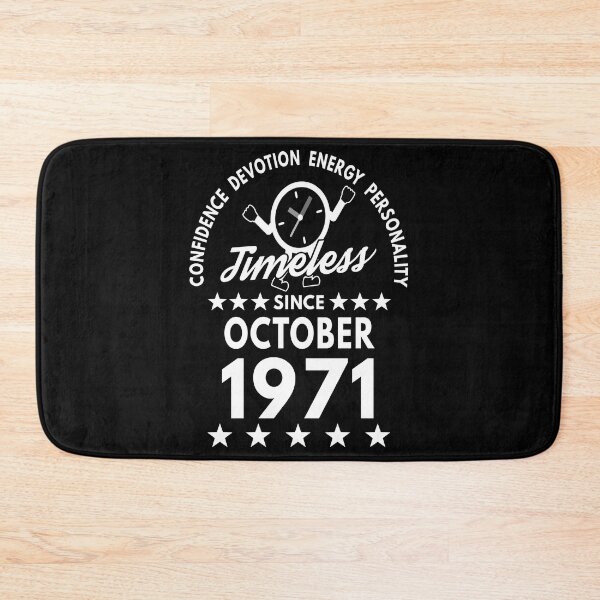 Item preview, October Birthday Timeless Person -1971 - White Text designed and sold by MoonsmileProd.