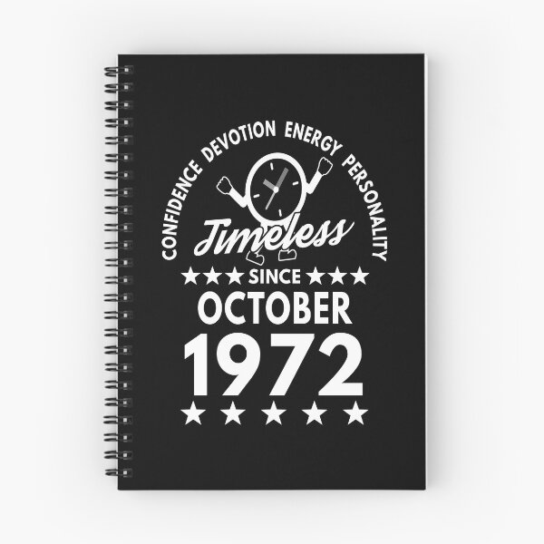Item preview, October Birthday Timeless Person -1972 - White Text designed and sold by MoonsmileProd.