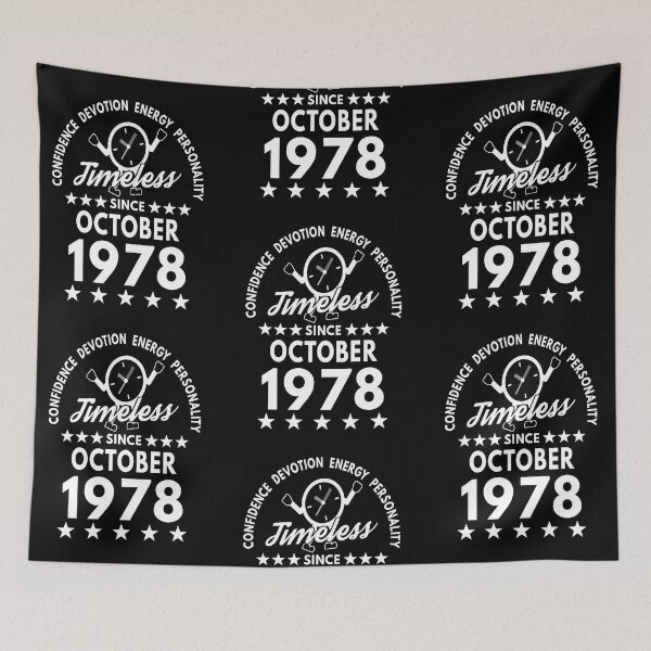 Item preview, October Birthday Timeless Person -1978 - White Text designed and sold by MoonsmileProd.