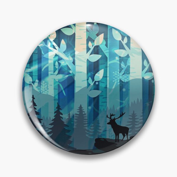 Item preview, Winter Birch Tree Forest Watercolor With Deer designed and sold by Simi2020.