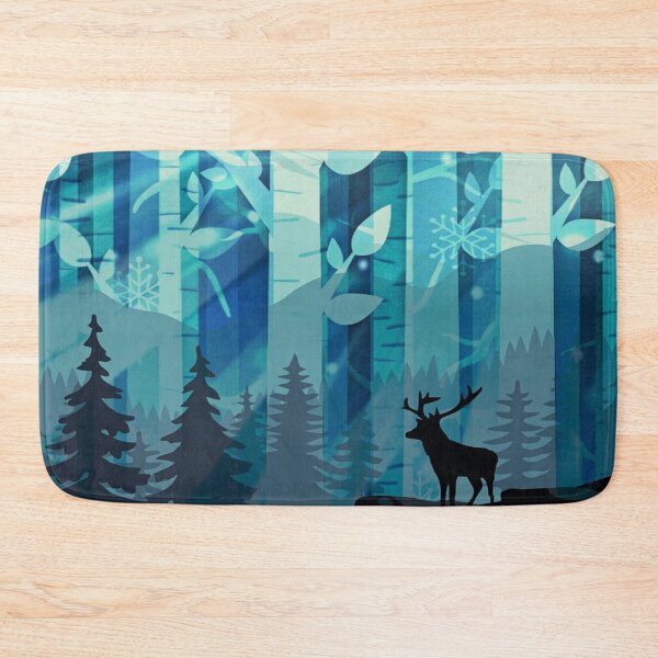 Item preview, Winter Birch Tree Forest Watercolor With Deer designed and sold by Simi2020.