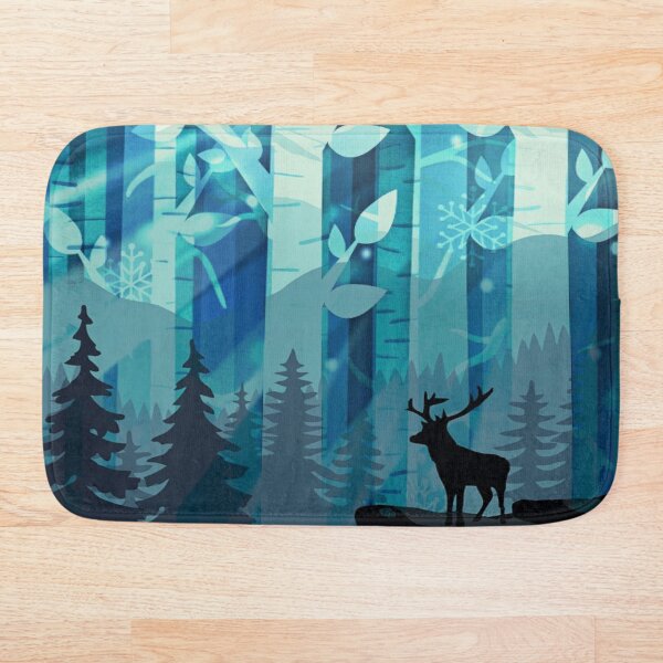 Artikelvorschau, Winter-Birken-Wald-Aquarell mit Hirsch entworfen und verkauft von Simi2020.