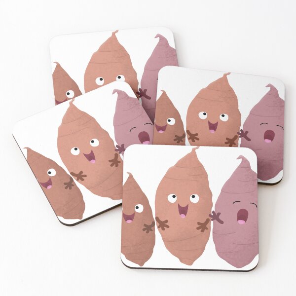 Item preview, Cute singing sweet potatoes trio cartoon designed and sold by FrogFactory.