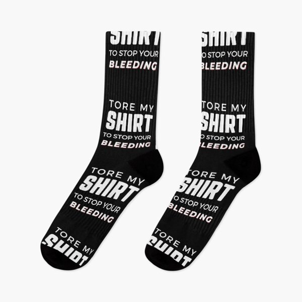 Item preview, Tore My Shirt To Stop Your Bleeding Black designed and sold by Rainbows Rock.