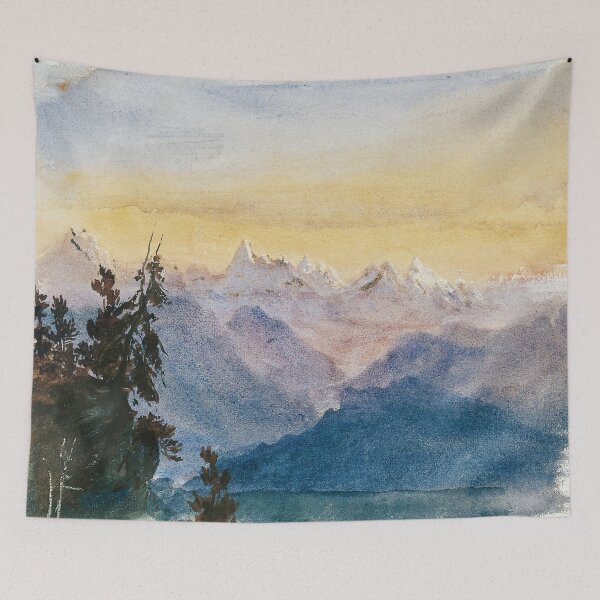 Item preview, Watercolor Painting View from Mount Pilatus (1870) by John Singer Sargent designed and sold by Designedbysm.