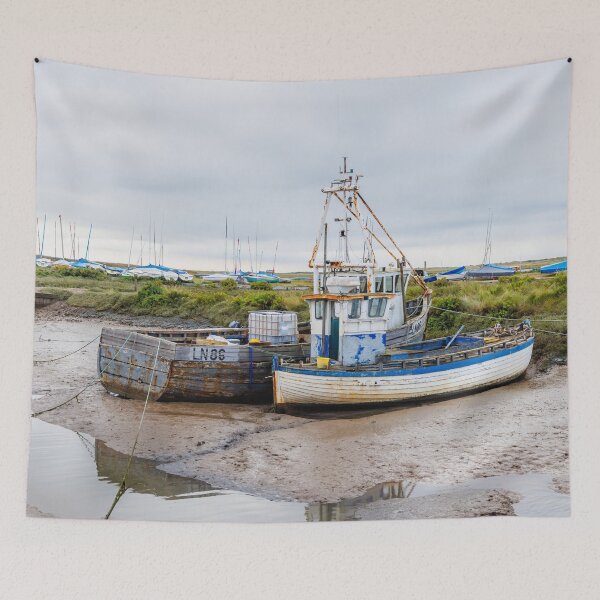 Item preview, Brancaster Staithe Fishing Boats at Low Tide designed and sold by Graham Prentice.