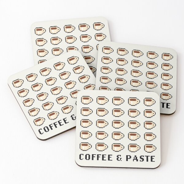 Item preview, Coffee Paste Copy Paste 8 bit Pixel Sprite - Coffee Slogan designed and sold by jacnotjac.