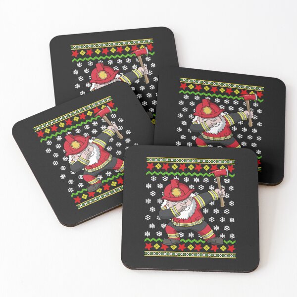 Item preview, Firefighter Santa Fireman Ugly Christmas Pattern Gift designed and sold by Oscar123412.