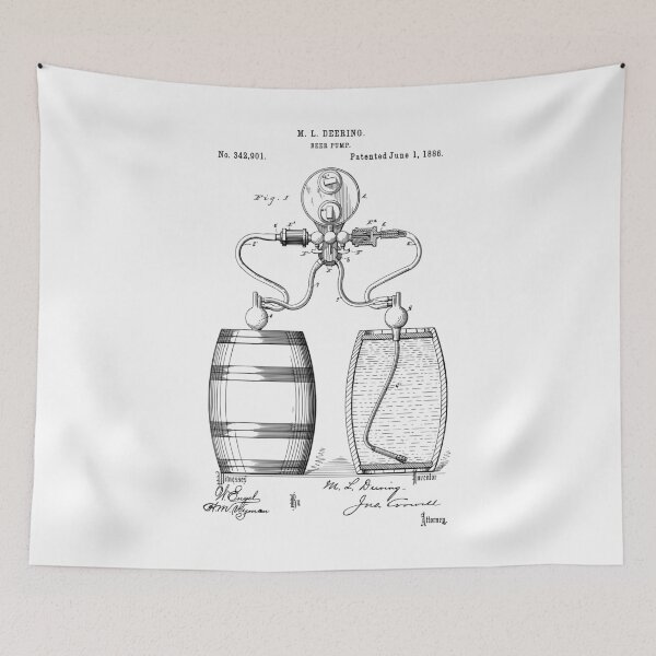 Item preview, Vintage Beer, Patent Art 1886 designed and sold by thepatentstudio.