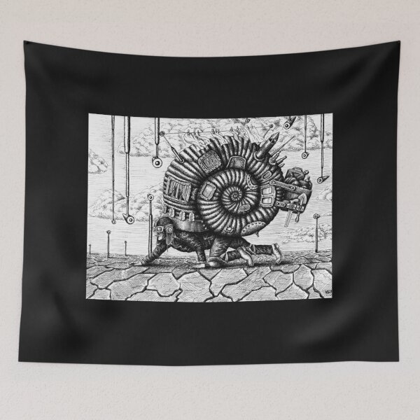 Item preview, Life in the Shell surreal ink pen drawing designed and sold by Vitaliy Gonikman.