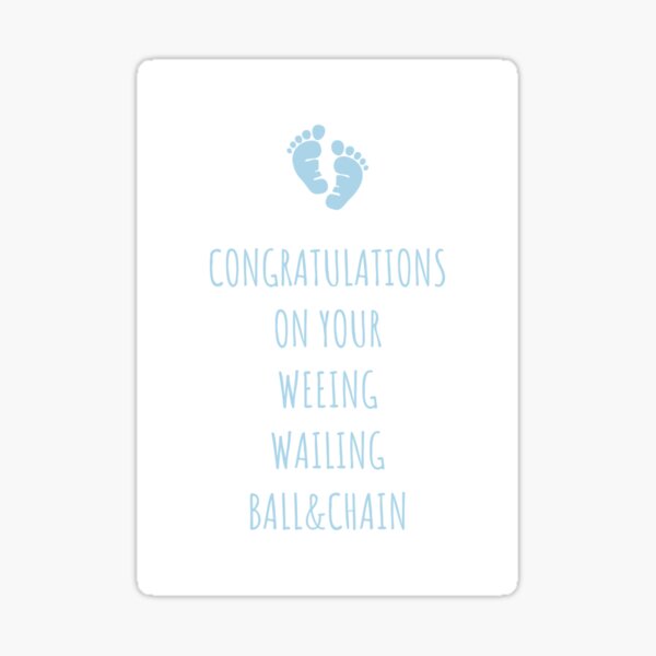 Congratulations On Your New Baby Boy Sticker For Sale By Coolyule