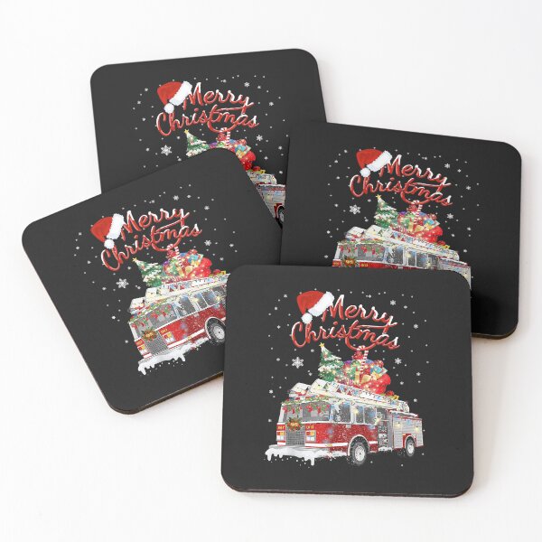 Item preview, Firetruck Santa Sleigh Fireman Christmas Firefighter Xmas designed and sold by Oscar123412.
