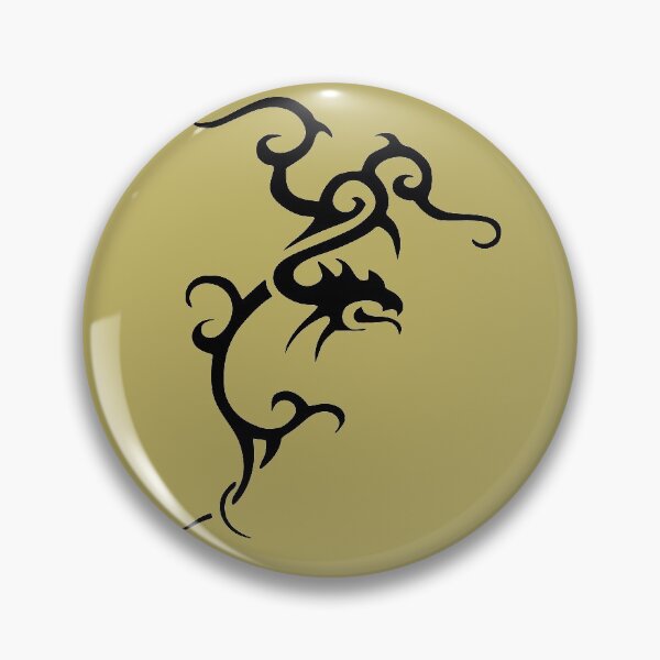 Item preview, Minimalistic Japanese Tribal Style Dragon Art in Black designed and sold by taiche.