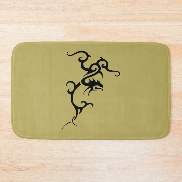 Item preview, Minimalistic Japanese Tribal Style Dragon Art in Black designed and sold by taiche.