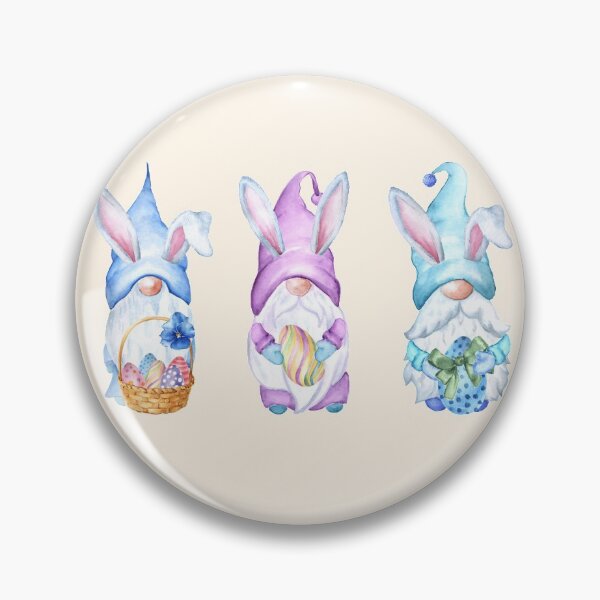 Item preview, Three Funny Christmas Gnomes As Blue And Purple Gnomes With Easter Eggs - Three Funny Christmas Gnomes designed and sold by lodarohit.