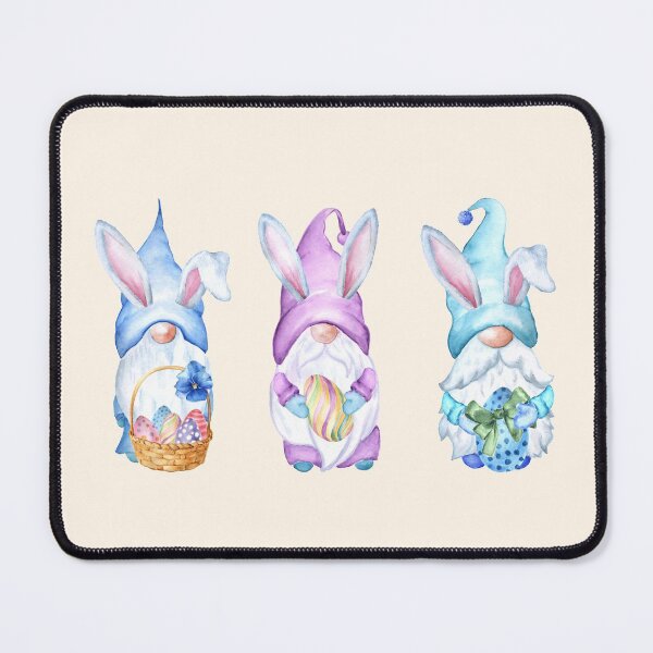 Item preview, Three Funny Christmas Gnomes As Blue And Purple Gnomes With Easter Eggs - Three Funny Christmas Gnomes designed and sold by lodarohit.