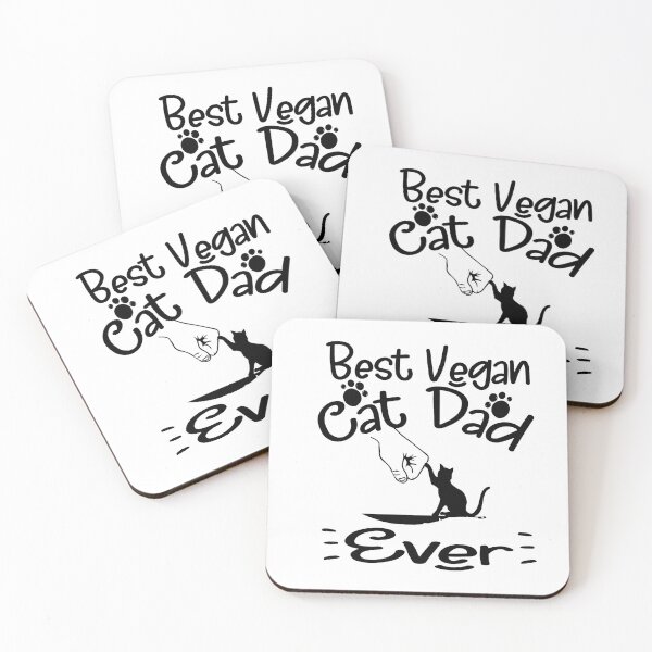 Item preview, Best Vegan Cat Dad Ever designed and sold by jamwind.