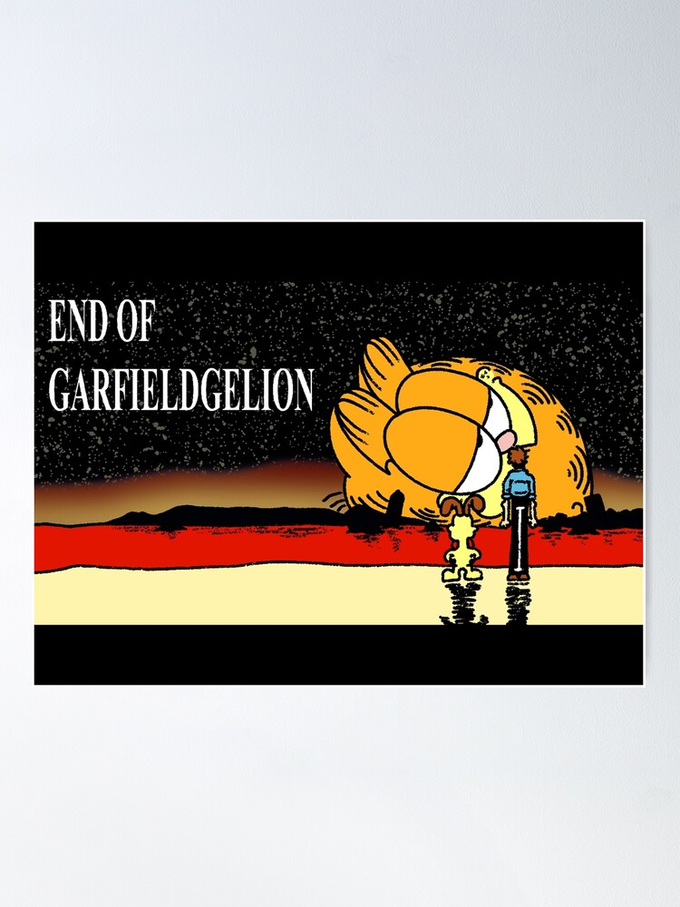 redbubble neon genesis evangelion garfield
