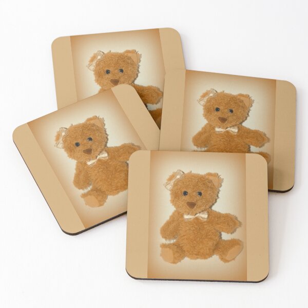 Item preview, Light Golden Brown Fuzzy Adorable Teddy Bear Sitting designed and sold by JariHawk.