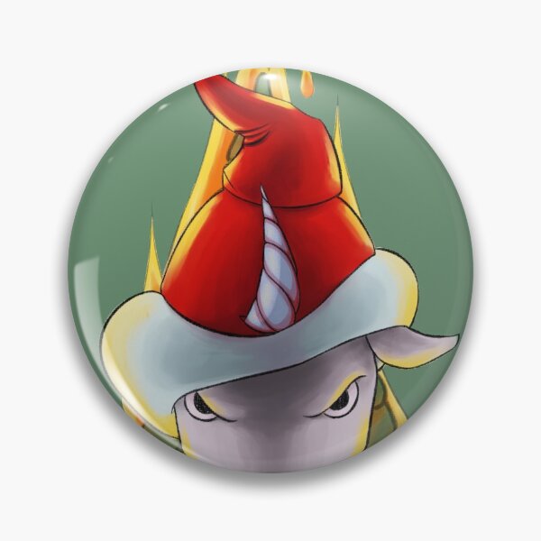 Item preview, Christmas evil unicorn in a red cap with a burning christmas tree designed and sold by DaryaDarya.