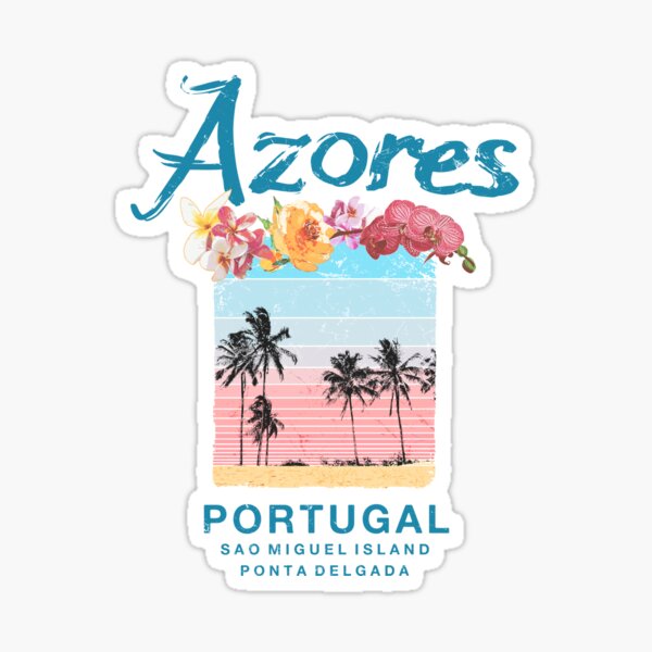 Item preview, Azores Portugal Retro Floral designed and sold by IronEcho.