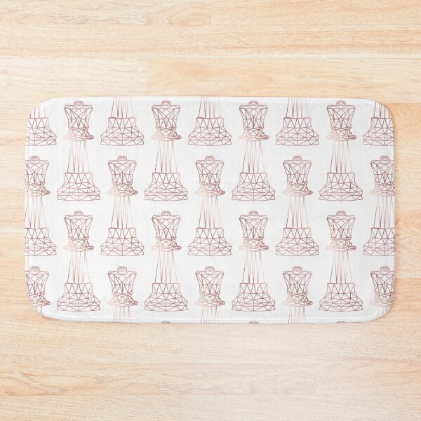 Item preview, Geometric rose gold chess queen designed and sold by felinefeelings.