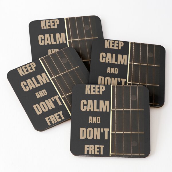 Item preview, Keep calm and don't fret, funny guitarist, musician design designed and sold by Digital360World.