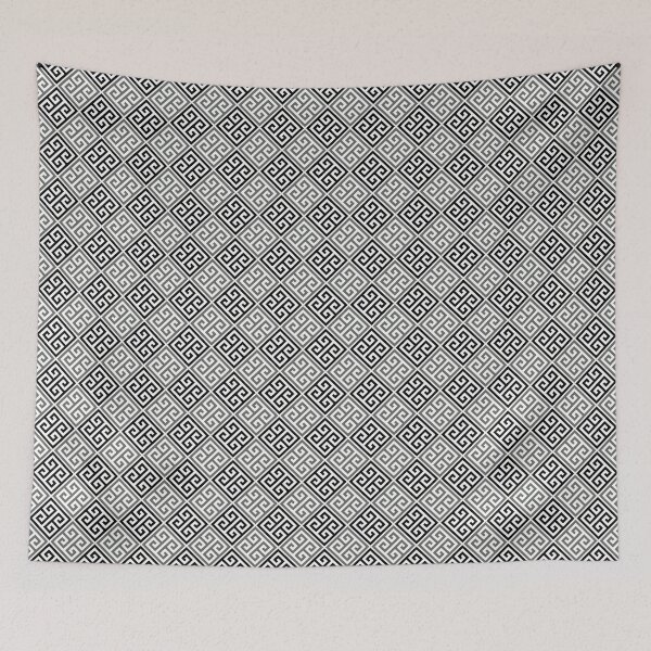 Item preview, Gray Black White Greek Key Motif designed and sold by KCavender.