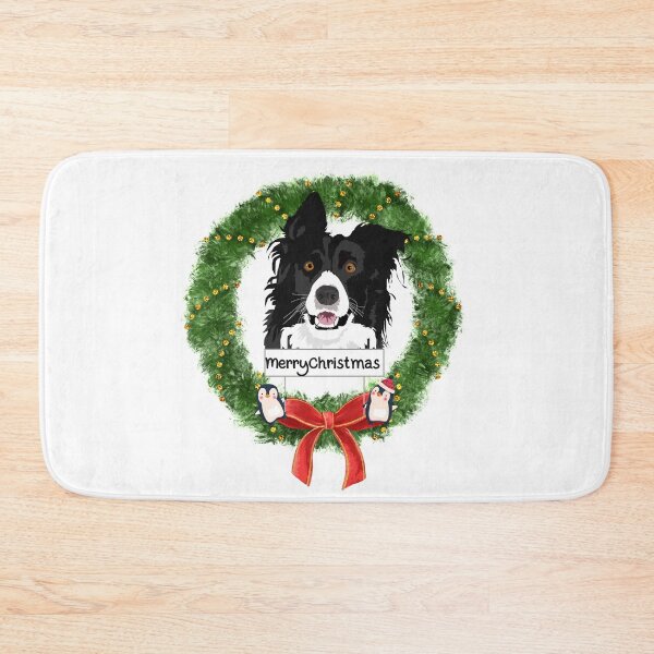 Item preview, Merry Christmas Border Collie Wreath designed and sold by Willyboy16.