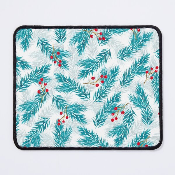 Item preview, Watercolor Spruce Twigs and Red Berries - Winter Holiday Pattern designed and sold by AlicjaCurioseur.