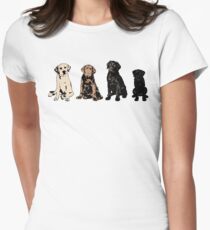 Rainbow of Puppy Love Women's Fitted T-Shirt