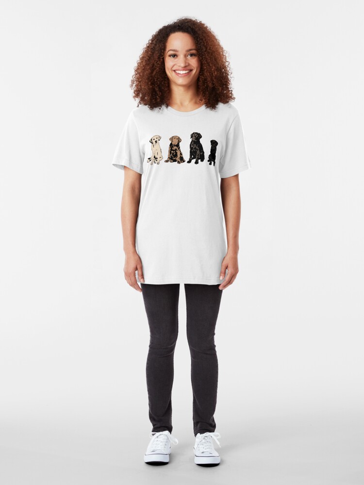 Alternate view of Rainbow of Puppy Love Slim Fit T-Shirt