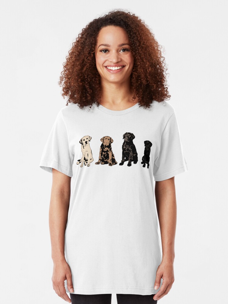Alternate view of Rainbow of Puppy Love Slim Fit T-Shirt