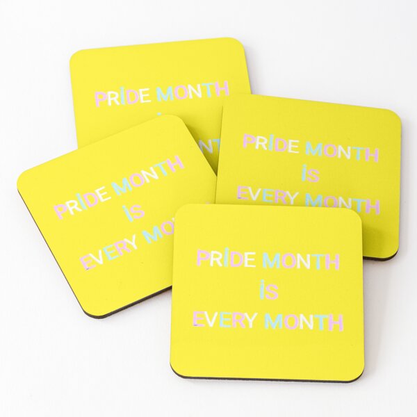 Item preview, Pride month is every month / trans (yellow background) designed and sold by MentaLee.