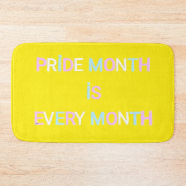 Item preview, Pride month is every month / trans (yellow background) designed and sold by MentaLee.