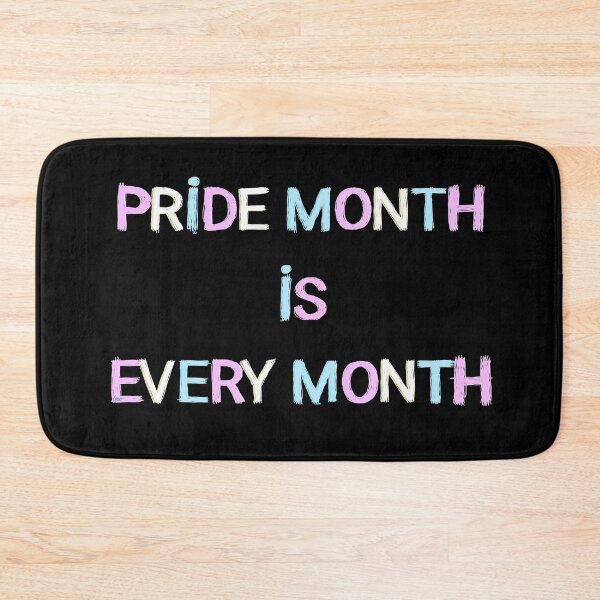 Item preview, Pride month is every month / trans (black background) designed and sold by MentaLee.