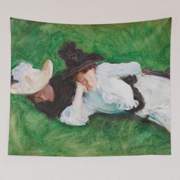 Item preview, Two Girls on a Lawn (ca. 1889) by John Singer Sargent designed and sold by Designedbysm.