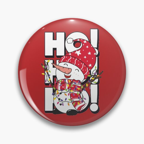 Item preview, Adorable Joyful Jolly Smiling Snowman Wrapped in Colorful Christmas Lights Wearing Santa Hat HO HO HO designed and sold by zenturtlemerch.