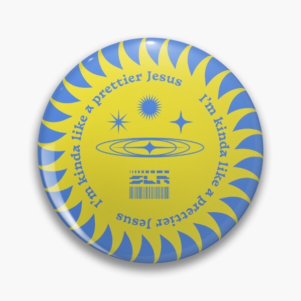 Item preview, Lorde Solar Power Lyric Artwork (I'm Kinda Like A Prettier Jesus - Yellow on Blue) designed and sold by Fox Newton.