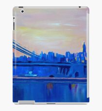 Vinilo o funda para iPad Blue Manhattan Skyline con puente y Vanilla Sky-