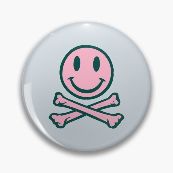 Item preview, Acid house smile face with crossed bones designed and sold by atientPanda.