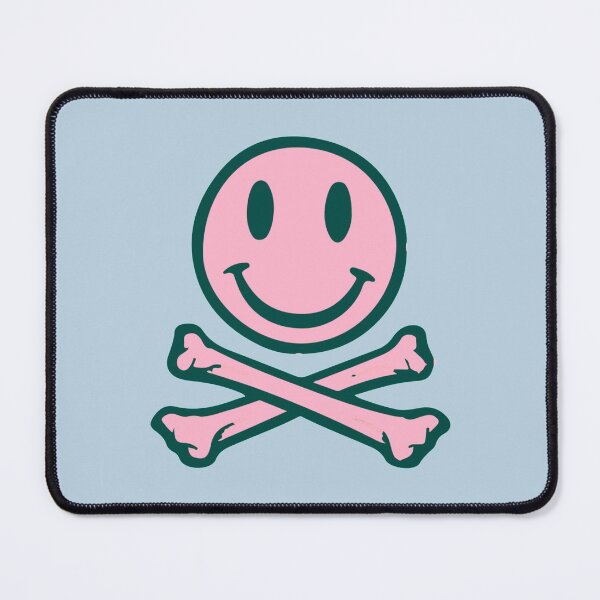 Item preview, Acid house smile face with crossed bones designed and sold by atientPanda.
